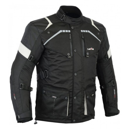 CHAQUETA MOTO CORDURA 3/4 LVR66 HIGHWAY NEGRA GRIS