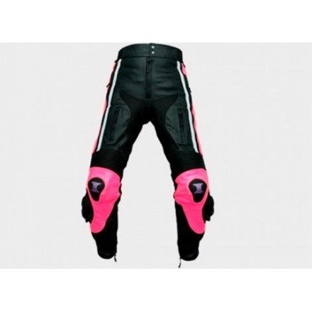 PANTALONES DE CUERO ROSA