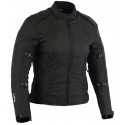 LVN72-BOLD  CHAQUETA CORTA PARA MOTO CHICA NEGRA