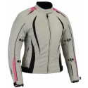 LVN77-BOLD  CHAQUETA CORTA PARA MOTO CHICA BLANCA