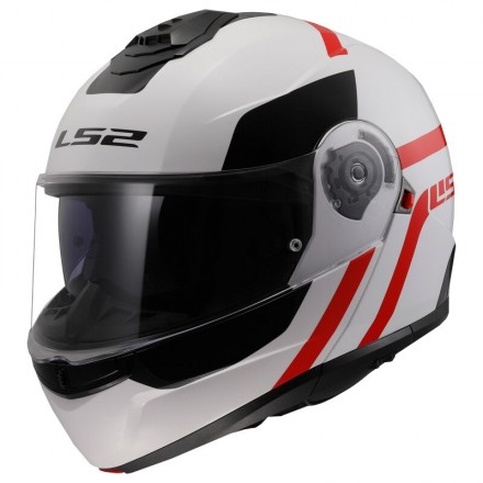 Casco LS2 FF325 STROBE II - AUTOX WHITE RED