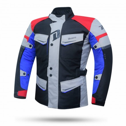 DEGEND - CHAQUETA TRAVEL MAN BLANCO/ROJO/AZUL