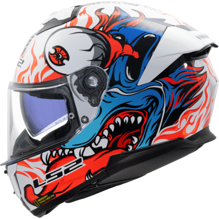 Casco integral LS2 FF808 STREAM II INFERNO WHITE BLUE