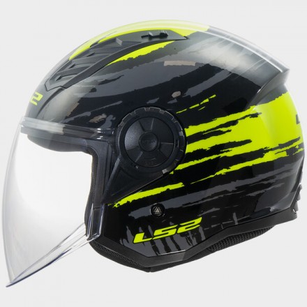 Casco LS2 OF616 AIRFLOW - NEGRO Y FLÚOR