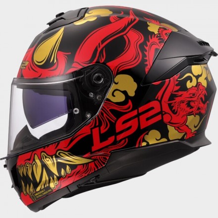 Casco integral LS2 FF808 STREAM II DRAKO BLACK RED-06