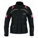 CHAQUETA MOTO CORDURA 3/4 LvR62 HIGHWAY NEGRA ROSA